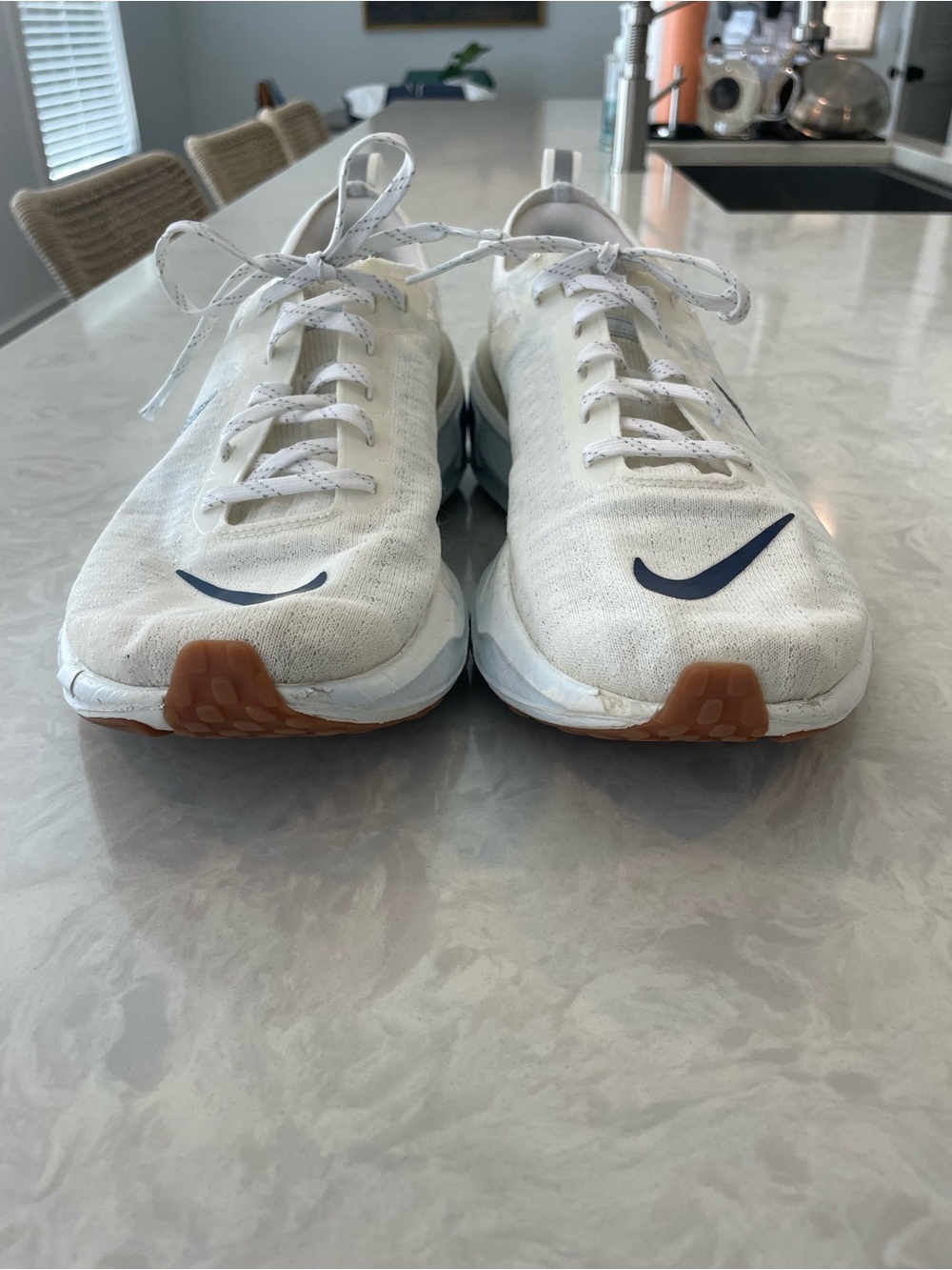Nike ZoomX Invincible Run 3 — White with Blue Accents and Gum Outsole - Picture 6 of 9